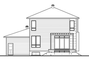 Exterior - Rear Elevation for Contemporary House Plan #23-2585 - 3 bed, 1.5 bath