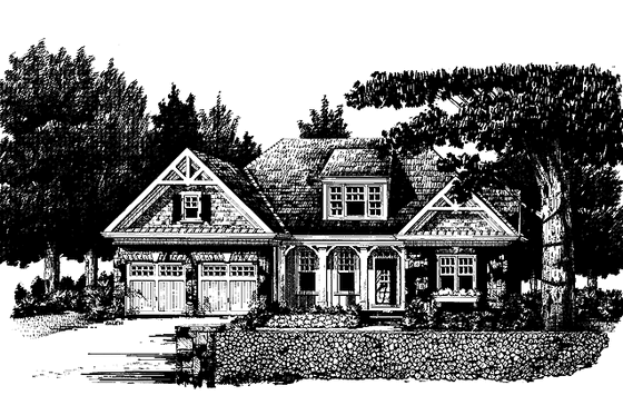 Exterior - Front Elevation 3 for Craftsman House Plan #927-173 - 3 bed, 2.5 bath