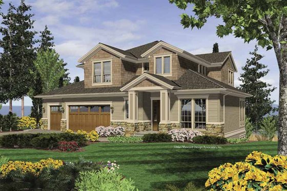 Exterior - Front Elevation 3 for Craftsman House Plan #48-858 - 4 bed, 3.5 bath