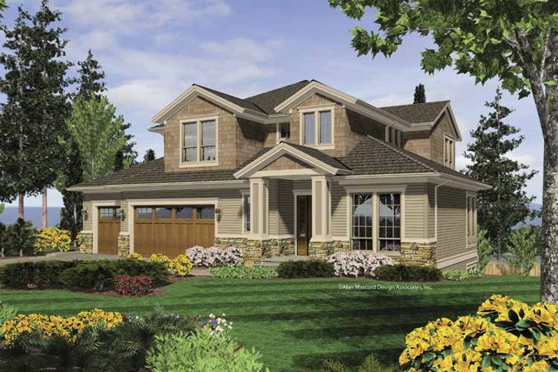 Architectural House Design - Exterior - Front Elevation 3 for Craftsman House Plan #48-858 - 4 bed, 3.5 bath