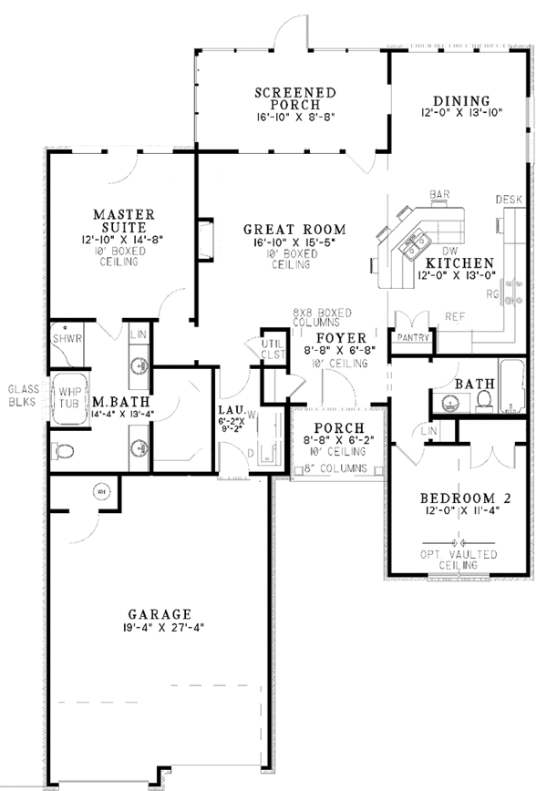 Architectural House Design - Country Floor Plan - Main Floor Plan #17-3228