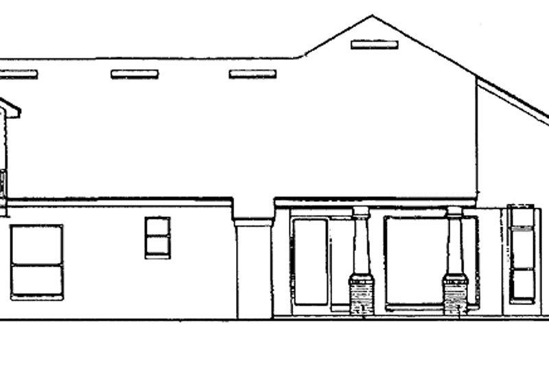 Home Plan - Exterior - Rear Elevation for Craftsman House Plan #417-657 - 3 bed, 3 bath