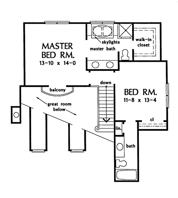 Architectural House Design - Victorian Floor Plan - Upper Floor Plan #929-155