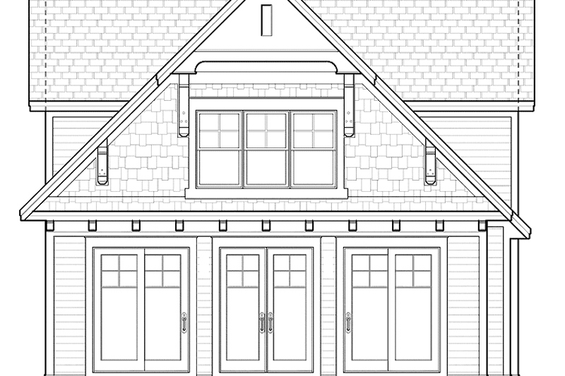 Dream House Plan - Exterior - Rear Elevation 1 for Bungalow House Plan #928-191 - 3 bed, 2 bath