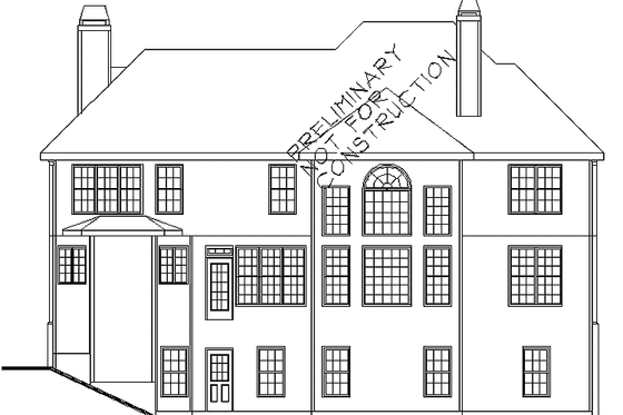 Exterior - Rear Elevation for Traditional House Plan #927-489 - 5 bed, 4 bath