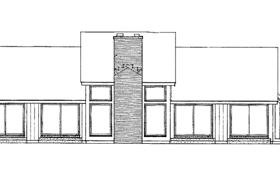 Exterior - Rear Elevation for Contemporary House Plan #72-777 - 2 bed, 2 bath