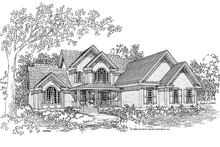 Dream House Plan - Traditional Exterior - Front Elevation Plan #929-258
