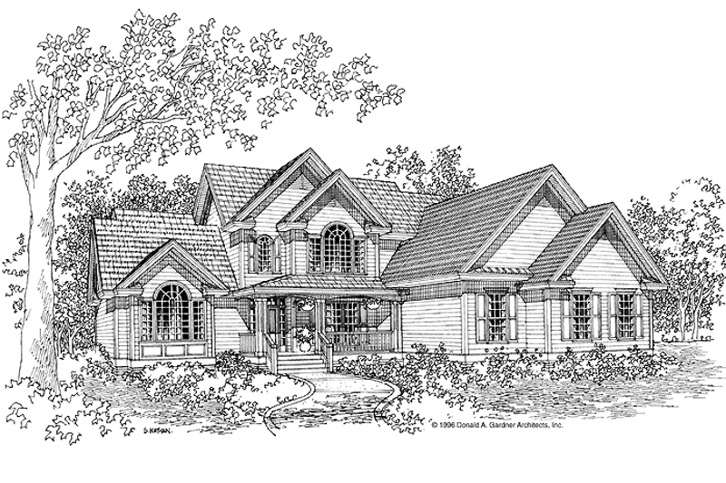 Home Plan - Exterior - Front Elevation 3 for Traditional House Plan #929-258 - 4 bed, 3.5 bath