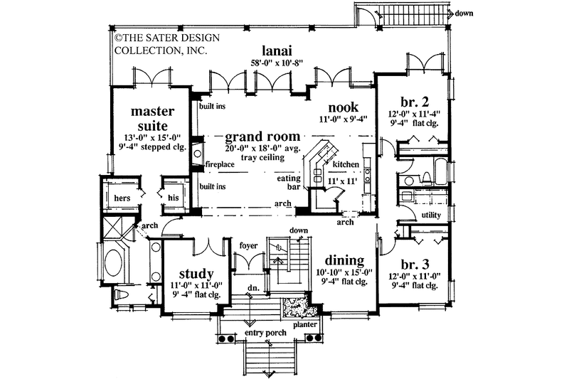Home Plan - Floor Plan - Main Floor for Country House Plan #930-74 - 3 bed, 2 bath