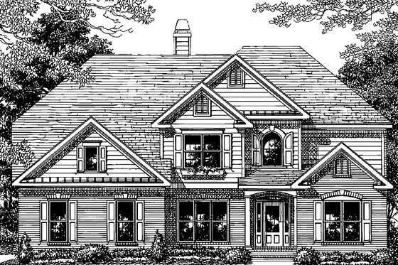 Exterior - Front Elevation 3 for Traditional House Plan #927-749 - 5 bed, 4 bath