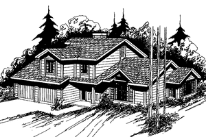 Country Exterior - Front Elevation Plan #60-825