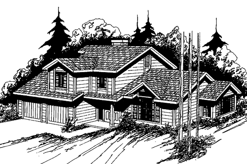 House Blueprint - Country Exterior - Front Elevation Plan #60-825