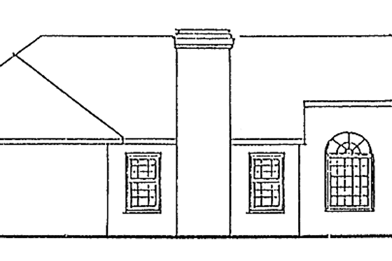 Exterior - Rear Elevation for Ranch House Plan #56-650 - 3 bed, 2 bath