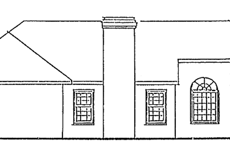 Home Plan - Exterior - Rear Elevation for Ranch House Plan #56-650 - 3 bed, 2 bath
