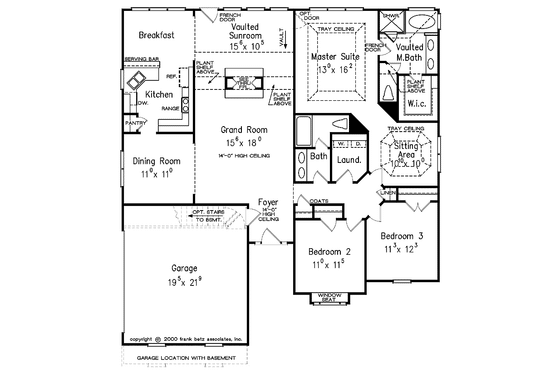 Floor Plan - Main Floor for Country House Plan #927-581 - 3 bed, 2 bath