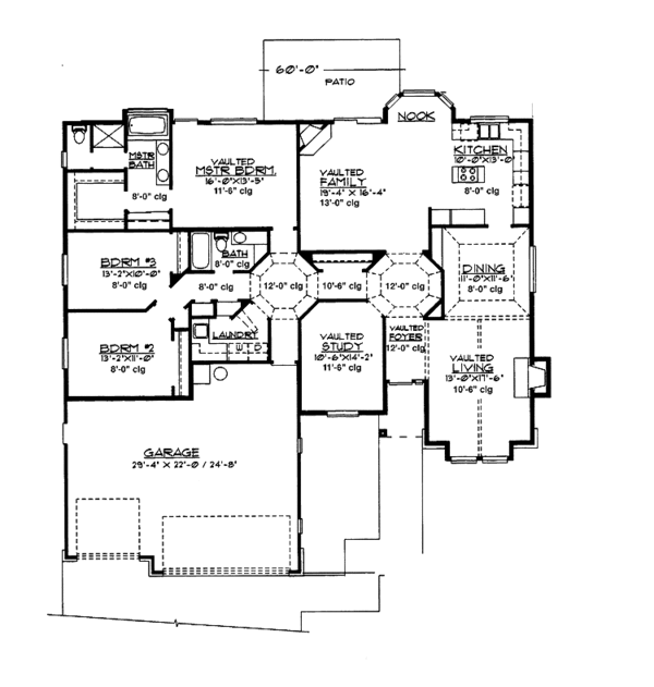 Home Plan - Ranch Floor Plan - Main Floor Plan #997-24