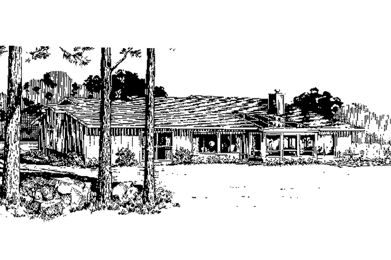 Home Plan - Exterior - Rear Elevation for Contemporary House Plan #320-799 - 3 bed, 2.5 bath