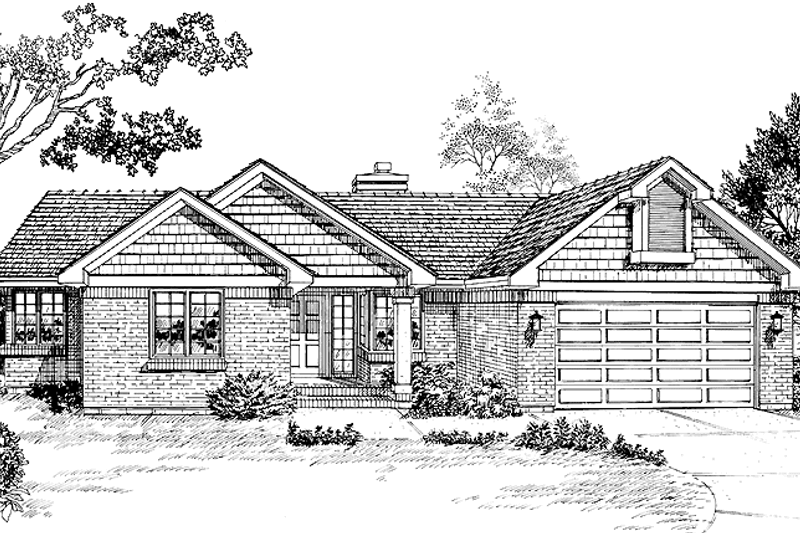 House Blueprint - Craftsman Exterior - Front Elevation Plan #47-994