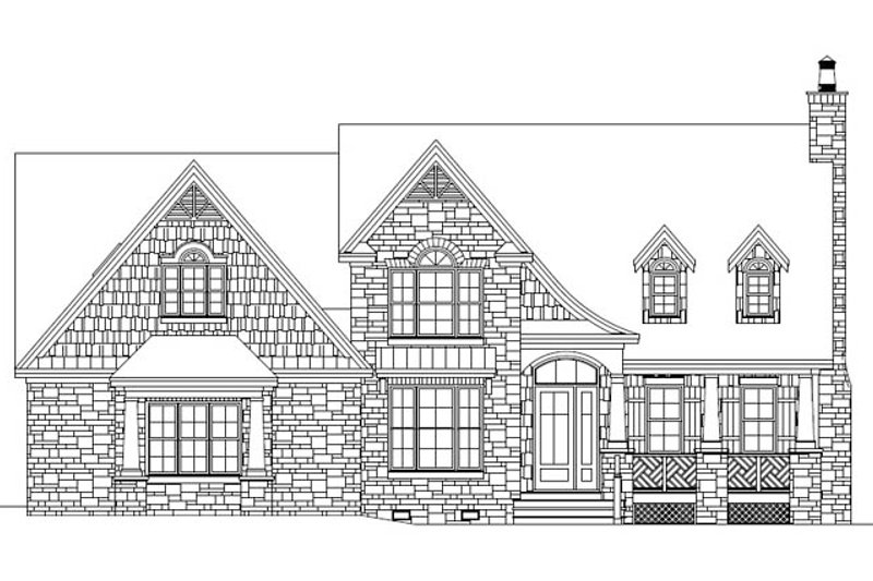 House Plan Design - Exterior - Front Elevation 4 for European House Plan #929-907 - 3 bed, 2.5 bath