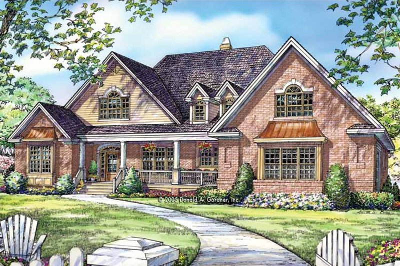 Home Plan - Exterior - Front Elevation 3 for Traditional House Plan #929-778 - 4 bed, 4.5 bath
