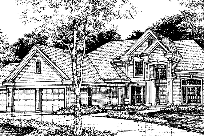 Home Plan - Exterior - Front Elevation 3 for Traditional House Plan #320-510 - 5 bed, 3.5 bath