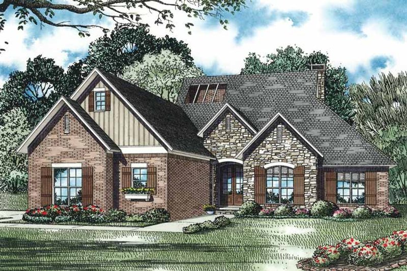 Dream House Plan - European Exterior - Front Elevation Plan #17-3330