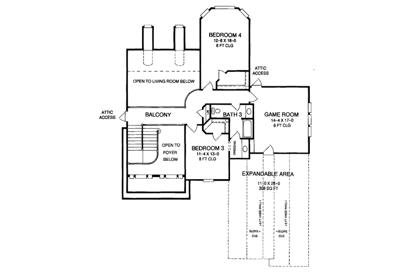 Home Plan - Floor Plan - Upper Floor for Mediterranean House Plan #952-281 - 4 bed, 3.5 bath
