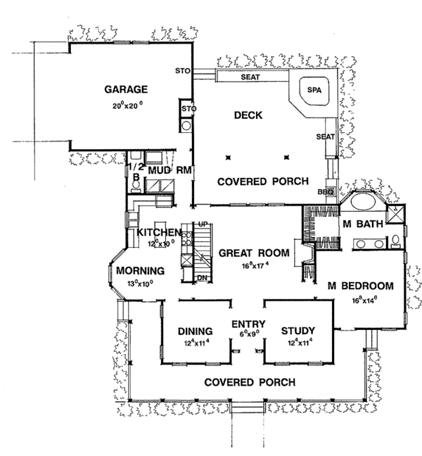 Dream House Plan - Country Floor Plan - Main Floor Plan #472-220