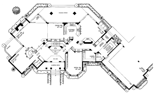 Home Plan - European Floor Plan - Main Floor Plan #72-831
