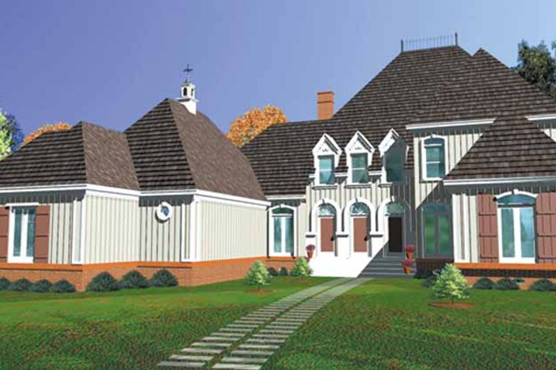 House Plan Design - Exterior - Front Elevation 5 for Country House Plan #45-449 - 4 bed, 4.5 bath