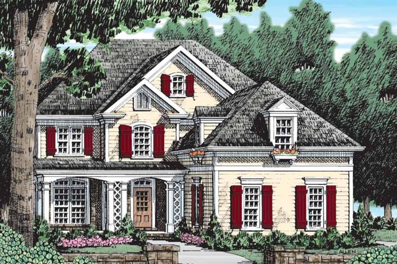 House Blueprint - Exterior - Front Elevation 3 for Country House Plan #927-913 - 3 bed, 3.5 bath