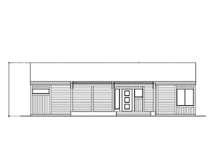 Exterior - Rear Elevation for Contemporary House Plan #569-27 - 3 bed, 2 bath