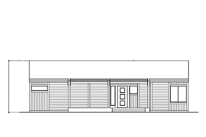 House Design - Exterior - Rear Elevation for Contemporary House Plan #569-27 - 3 bed, 2 bath