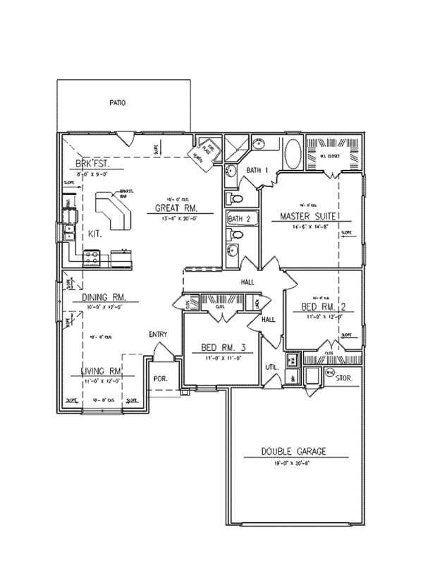 Dream House Plan - Traditional Floor Plan - Main Floor Plan #42-648