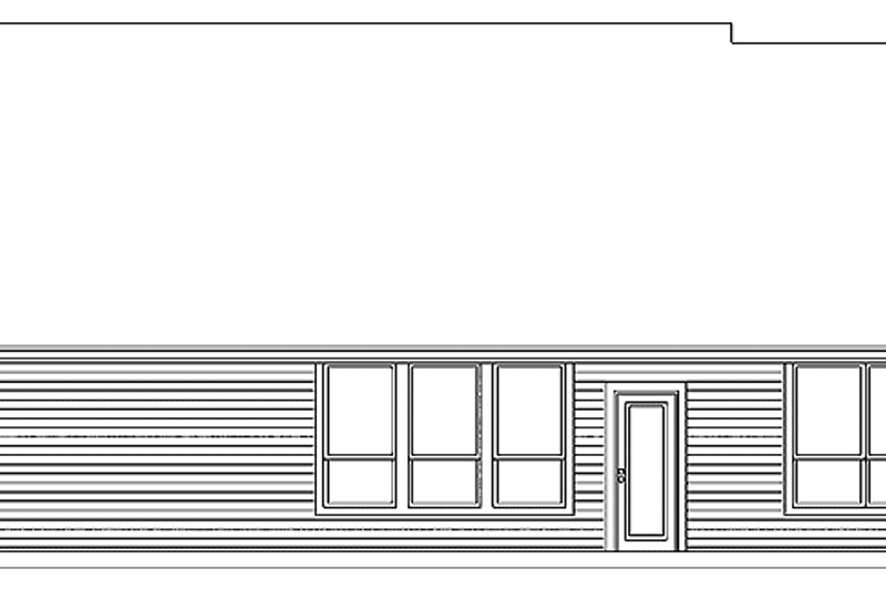 Home Plan - Exterior - Rear Elevation for Country House Plan #84-652 - 3 bed, 2 bath