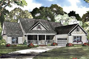 Exterior - Front Elevation 3 for Country House Plan #17-3090 - 4 bed, 2.5 bath