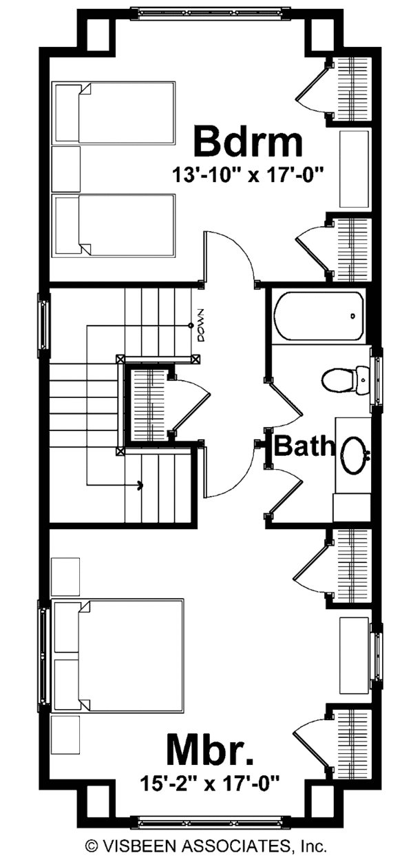 Craftsman Floor Plan - Upper Floor Plan #928-174