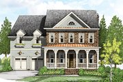 Colonial Style House Plan - 4 Beds 2.5 Baths 2616 Sq/Ft Plan #927-956 