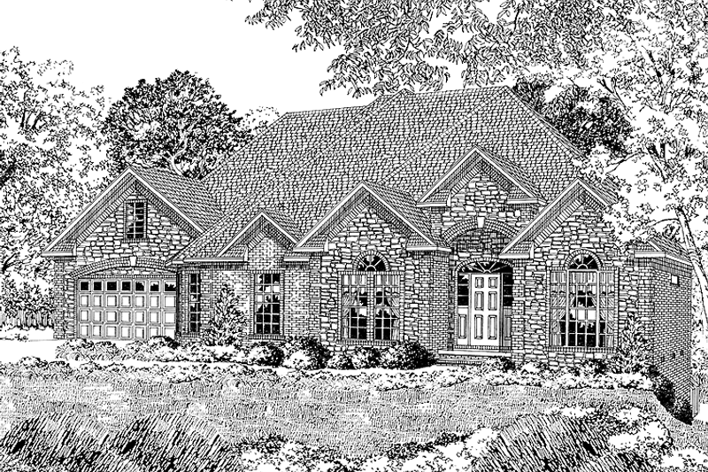 Dream House Plan - European Exterior - Front Elevation Plan #17-2711