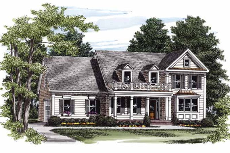 Architectural House Design - Colonial Exterior - Front Elevation Plan #927-844