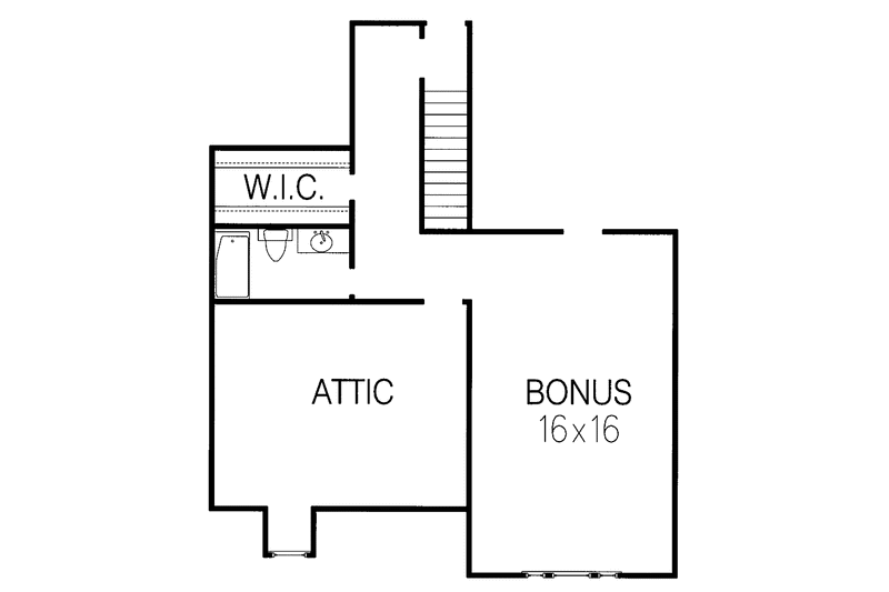 Architectural House Design - Floor Plan - Upper Floor for Country House Plan #15-365 - 3 bed, 2.5 bath
