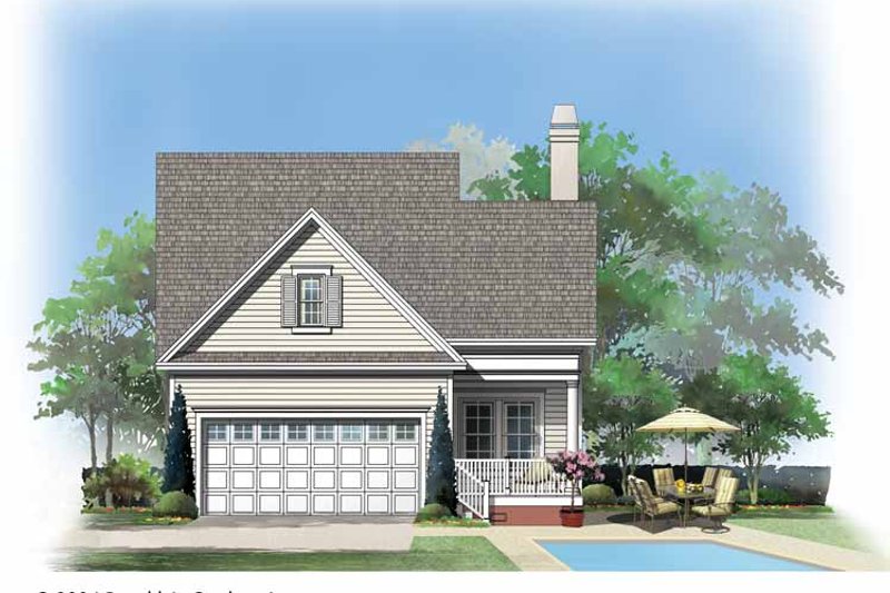 Home Plan - Exterior - Rear Elevation for Country House Plan #929-719 - 4 bed, 3 bath