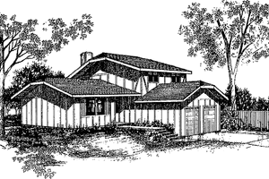 Contemporary Exterior - Front Elevation Plan #60-681