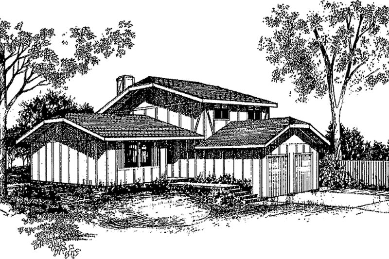 Architectural House Design - Contemporary Exterior - Front Elevation Plan #60-681