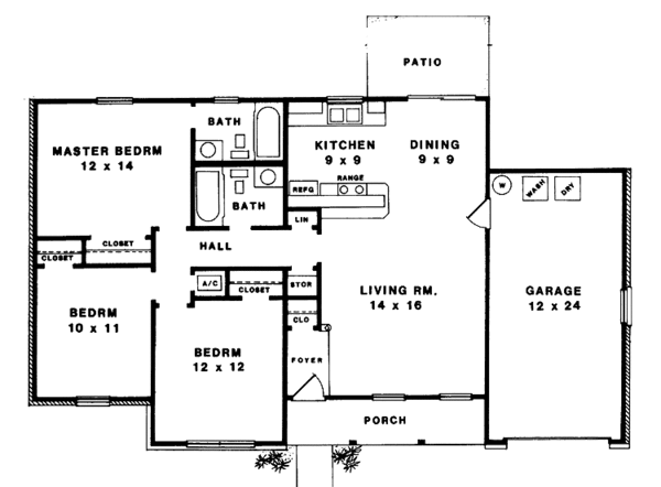 Home Plan - Country Floor Plan - Main Floor Plan #14-263