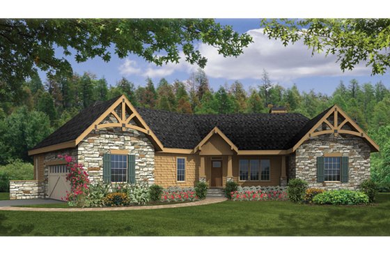 Exterior - Front Elevation 3 for Craftsman House Plan #314-270 - 3 bed, 2.5 bath