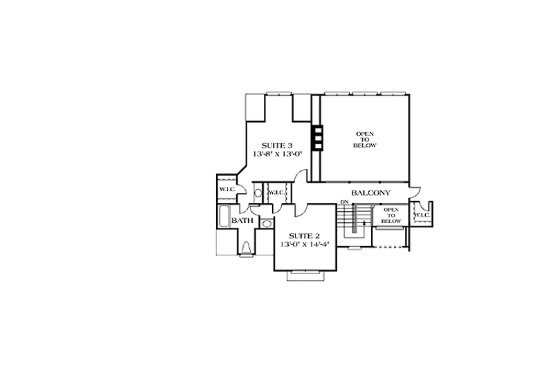 Home Plan - Floor Plan - Upper Floor 1 for Country House Plan #453-118 - 3 bed, 3 bath