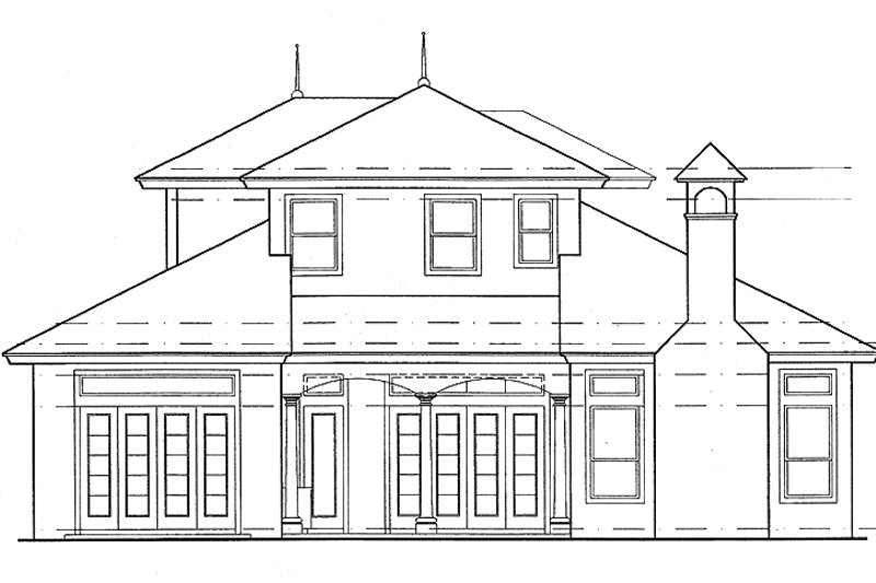 Dream House Plan - Exterior - Rear Elevation for Mediterranean House Plan #417-763 - 4 bed, 3.5 bath