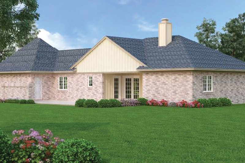 Home Plan - Exterior - Rear Elevation for European House Plan #45-537 - 3 bed, 2 bath