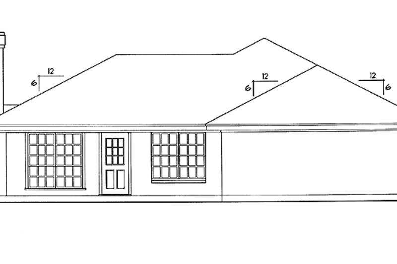 Home Plan - Exterior - Rear Elevation for Traditional House Plan #40-495 - 3 bed, 2 bath